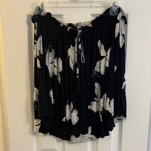 Lucky Brand Monochrome Floral Top